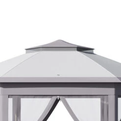 Outsunny 11' X 13' Pop Up Gazebo Canopy Tent With Zippered Mesh Sidewalls And Carrying Bag, Event Tent Shelter For Patio Garden Backyard, Gray -Outsunny jCC85417e688d6cac