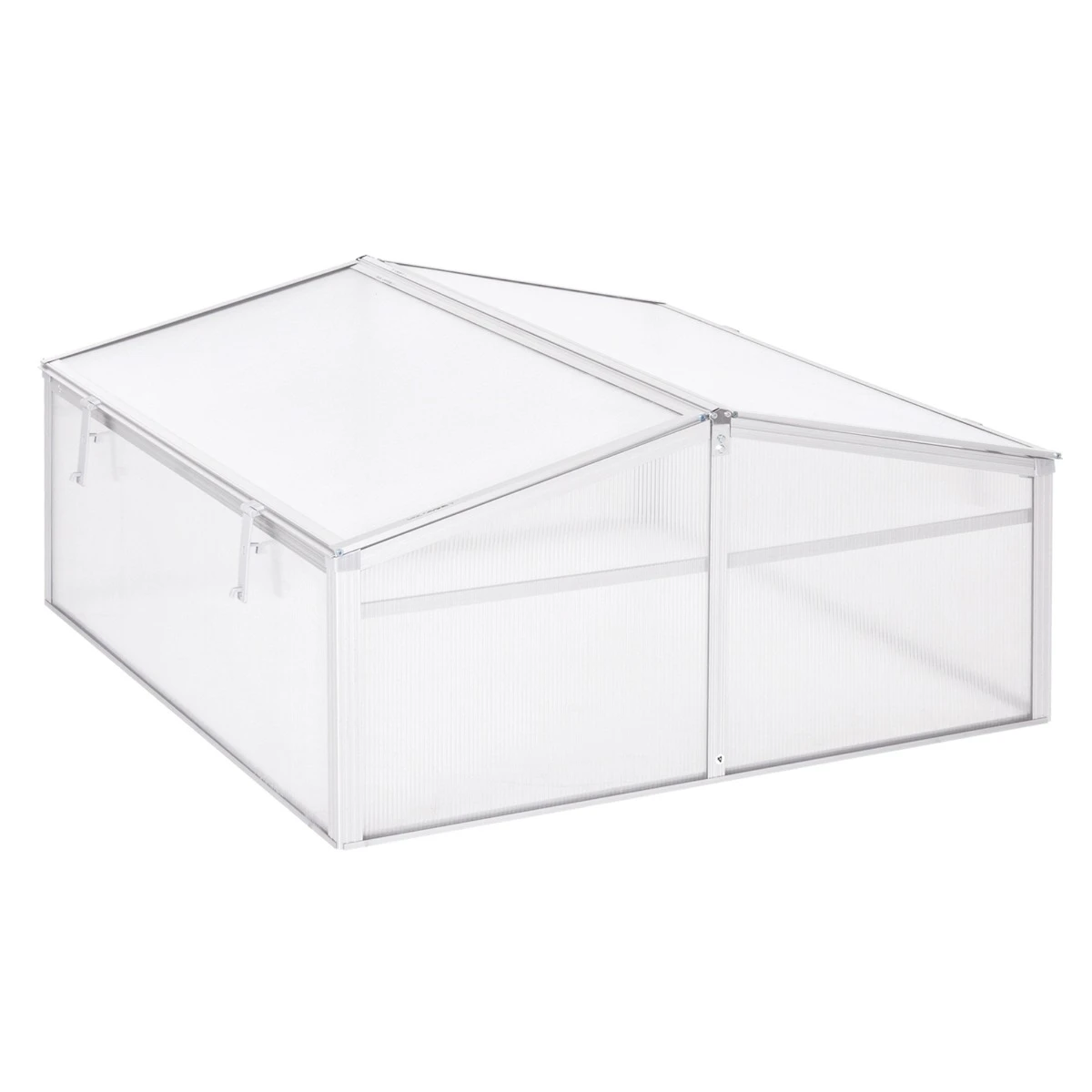 Outsunny 39" Aluminum Vented Cold Frame Mini Greenhouse Kit With Adjustable Roof, Polycarbonate Panels, & Strong Design 1 Outsunny 39" Aluminum Vented Cold Frame Mini Greenhouse Kit With Adjustable Roof, Polycarbonate Panels, & Strong Design