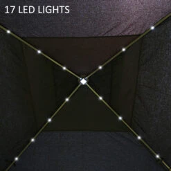 Outsunny 11' X 11' Pop Up Gazebo, Instant Canopy Tent With Solar LED Light, Remote Control, Netting And Carrying Bag For Backyard Garden Patio, Black -Outsunny jYed4d181adea4575