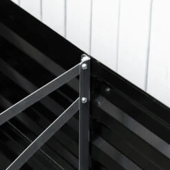 Outsunny Galvanized Raised Garden Bed, Steel Outdoor Planters With Reinforced Rods,, 71'' X 36'' X 23'', Black -Outsunny jg3756185130534db