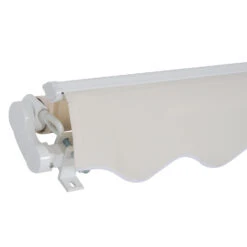 Outsunny 10' X 8' Manual Retractable Sun Shade Patio Awning - Cream White -Outsunny k5Q0a917e670cd51e
