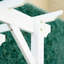 Outsunny 85" Wooden Garden Arbor For Wedding And Ceremony, Outdoor Garden Arch Trellis For Climbing Vines - White 17 Outsunny 85" Wooden Garden Arbor For Wedding And Ceremony, Outdoor Garden Arch Trellis For Climbing Vines - White -Outsunny kMY5e217e6c7c77cc