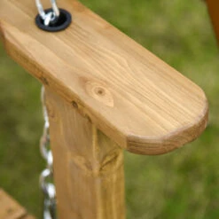 Outsunny 2 Person Porch Swing, Patio Swing, Outdoor Swing Bench With Pine Wood Frame And Hanging Chains For Garden And Yard, 550 Lbs Weight Capacity, X Shaped Design, Natural -Outsunny l3l6a2180890d587a