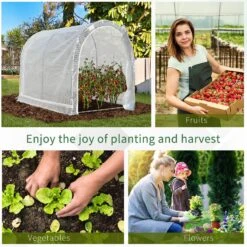 Outsunny 4.5' X 2.5' X 6.5' Outdoor Portable Walk-In Greenhouse With Shelves 19 Outsunny 4.5' X 2.5' X 6.5' Outdoor Portable Walk-In Greenhouse With Shelves -Outsunny lJe38817e6be9fb09