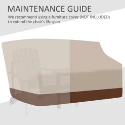 Outsunny Set Of 3 Wooden Adirondack Chairs, Outdoor Double Seat With Center Table And Umbrella Hole For Patio, Backyard, Deck, Fire Pit, White -Outsunny lPD16a1816133cc83