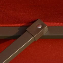 Outsunny Patio Umbrella 15' Steel Rectangular Outdoor Double Sided Market With Base, UV Sun Protection & Easy Crank For Deck Pool Patio, Wine Red -Outsunny lxl12d17e69692968