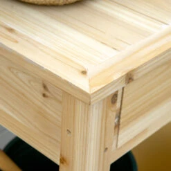 Outsunny Potting Bench Table, Garden Work Bench, Outdoor Wooden Workstation With Tiers Of Shelves And Drawer For Patio, Courtyards, Balcony, Natural -Outsunny mAy75617f2768c460