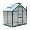 Outsunny 6' X 4' X 7' Polycarbonate Greenhouse Walk-in Plant Greenhouse For Backyard/Outdoor Use With Window And Door, Aluminum Frame, PC Board
