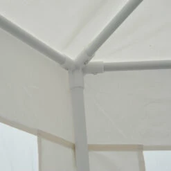 Outsunny Outdoor Cathedral Style Roof Party Gazebo With Mesh Walls - Cream White -Outsunny mCgd4d18162b6304e