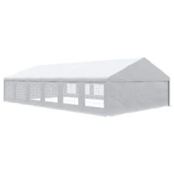 Outsunny 23' X 39' Party Tent & Carport, Large Outdoor Canopy Tent With Removable Sidewalls, 2 Doors And Windows, White Tents For Parties, Wedding, Events, BBQ Grill -Outsunny mIgd4d185873d59c4