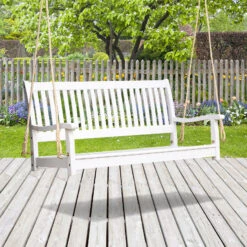 Outsunny Wooden Swing Bench Garden W/ Supportive Ropes For 2 Person Without Frame -Outsunny mNn6ff17fe7fbf1cf