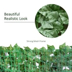 Outsunny 118" X 39" Artificial Ivy Privacy Fence, Wall Screen Faux Greenery, Leaves Decoration For Outdoor Garden, Backyard Décor, Balcony, Patio, Dark Green -Outsunny mTs2cb17e6a0df2f4