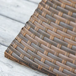 Outsunny Rattan Wicker Side Table With Umbrella Hole, 2 Tier Storage Shelf For All Weather For Outdoor, Patio, Garden, Backyard, Mixed Brown -Outsunny mXN3d61802b661d87