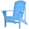 Outsunny Wooden Adirondack Chair, Outdoor Patio Lawn Chair With Cup Holder, Lawn Furniture, Classic Lounge For Deck, Garden, Backyard, Fire Pit, Blue
