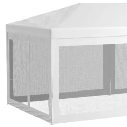 Outsunny 10' X 20' Party Tent, Outdoor Wedding Canopy & Gazebo With 6 Removable Sidewalls, Shade Shelter For Events, BBQs, White -Outsunny mmYd4d187b210520c