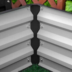 Outsunny 26" X 26" X 12" Raised Galvanized Metal Garden Bed Kit Set Of 2 - Grey -Outsunny n7ad4d17fe800dace