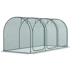 Outsunny 9' X 4' Crop Cage, Plant Protection Tent With Three Zippered Doors, Storage Bag And 6 Ground Stakes, For Garden, Yard, Lawn, Green -Outsunny nMD3d6188c3b87a9c