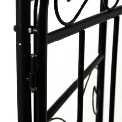 Outsunny Garden Arbor Arch Gate With Trellis Sides For Climbing Plants, Wedding Ceremony Decorations, Grape Vines, Locking Doors, Flourishes & Arrow Tips, Black -Outsunny nXB0e317e71fe5a39