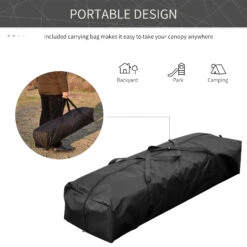 Outsunny 10' X 20' Pop Up Canopy Tent With 4 Sidewalls, Heavy Duty Tents For Parties, Outdoor Instant Gazebo With Carry Bag, For Outdoor, Garden, Patio, Green -Outsunny nXH88c18856492a0d