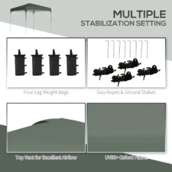 Outsunny 10' X 10' Pop Up Canopy Tent With Wheeled Carry Bag And 4 Sand Bags, Instant Sun Shelter, Tents For Parties, Height Adjustable, For Outdoor, Garden, Patio, Dark Grey -Outsunny nXfa9f17ed344bb2c
