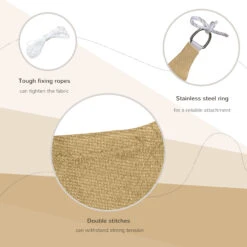 Outsunny 20' X 13' Rectangle Outdoor Patio Portable Shade Canopy Sun Sail - Sand -Outsunny nZ688c181531f1184