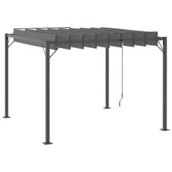 Outsunny 10' X 10' Outdoor Louvered Pergola Patio Aluminum Gazebo With Adjustable Roof, Grey 19 Outsunny 10' X 10' Outdoor Louvered Pergola Patio Aluminum Gazebo With Adjustable Roof, Grey -Outsunny njudaa1831ffdcba1