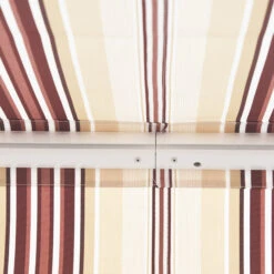 Outsunny 10' X 8' Manual Retractable Awning Sun Shade Shelter For Patio Deck Yard With UV Protection And Easy Crank Opening, Red & Beige -Outsunny ntP3d6181a40adae6