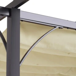 Outsunny 10' X 10' Outdoor Retractable Pergola Canopy, Metal Patio Shade Shelter For Backyard, Porch Party, Garden, Grill Gazebo, Beige 16 Outsunny 10' X 10' Outdoor Retractable Pergola Canopy, Metal Patio Shade Shelter For Backyard, Porch Party, Garden, Grill Gazebo, Beige -Outsunny o5Xd4d18243e784f7
