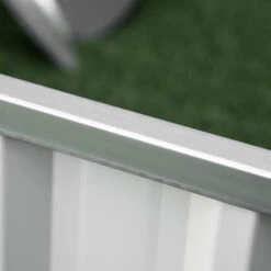 Outsunny 3x3 Ft Galvanized Raised Garden Bed, Metal Outdoor Planter Box For Gardening Vegetables Flowers And Herbs, White -Outsunny o6c00e17ed38df8d0