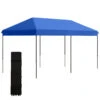 Outsunny 10' X 20' Pop Up Canopy Tent, Instant Sun Shelter, Tents For Parties, Height Adjustable, With Wheeled Carry Bag, For Outdoor, Garden, Patio, Dark Blue
