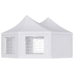 Outsunny 22' X 16' Canopy Party Event Tent With 2 Pull-Back Doors, Column-Less Event Space, & 8 Cathedral Windows 23 Outsunny 22' X 16' Canopy Party Event Tent With 2 Pull-Back Doors, Column-Less Event Space, & 8 Cathedral Windows -Outsunny oWcf5e18316e60aa7
