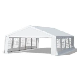Outsunny 20' X 32' Heavy Duty Party Tent & Carport With Removable Sidewalls And Double Doors, Large Canopy Tent, Sun Shade Shelter, For Parties, Wedding, Outdoor Events, BBQ, White -Outsunny ofQ1d517e6c8ec65f
