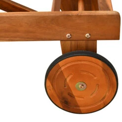 Outsunny Mesh Acacia Wood Adjustable Outdoor Sun Lounger With Wheels -Outsunny oidf9917f73c606c4