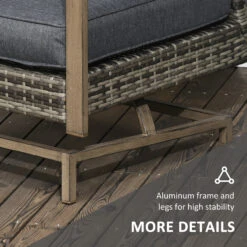 Outsunny Patio Bistro Set, Porch Furniture With Soft Cushions And Rocking Function For Yard, Lawn, Porch, Dark Gray 15 Outsunny Patio Bistro Set, Porch Furniture With Soft Cushions And Rocking Function For Yard, Lawn, Porch, Dark Gray -Outsunny olXb041896884bca5