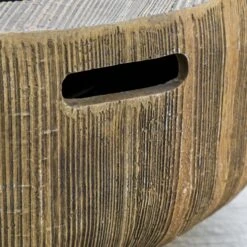 Outsunny Outdoor Fire Pit, 24 Inch Metal Wood Burning Fireplace With Spark Cover, Poker, Woodgrain Design For Patio, Picnic, Backyard, Light Brown -Outsunny p0O7561860bec0461