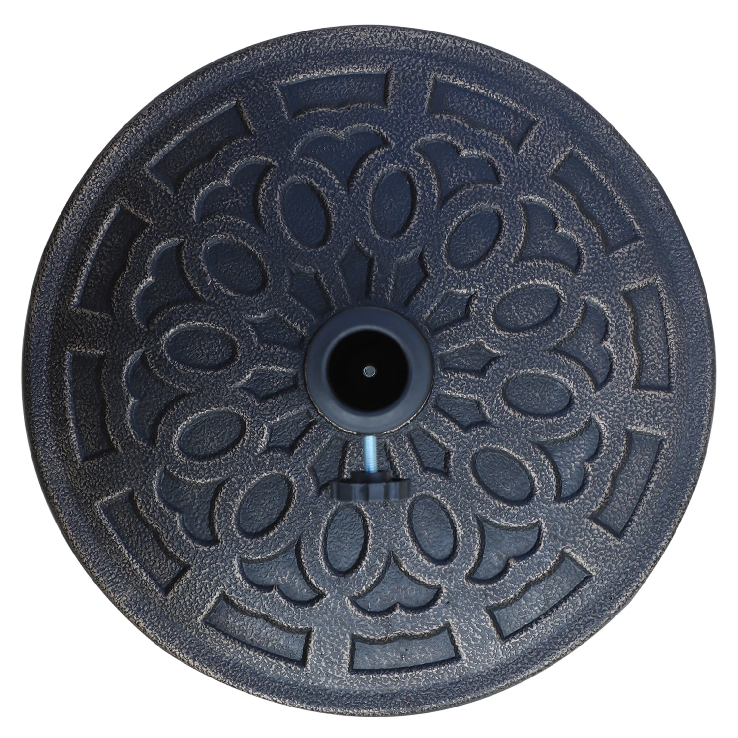 Outsunny 17" 27 Lbs Outdoor Umbrella Stand Base, Round Resin Heavy Duty Market Parasol Holder With Decorative Pattern & Easy Setup, For Φ1.5", Φ1.89" Pole, For Lawn, Deck, Backyard, Garden, Bronze 8 Outsunny 17" 27 Lbs Outdoor Umbrella Stand Base, Round Resin Heavy Duty Market Parasol Holder With Decorative Pattern & Easy Setup, For Φ1.5", Φ1.89" Pole, For Lawn, Deck, Backyard, Garden, Bronze - Image 8