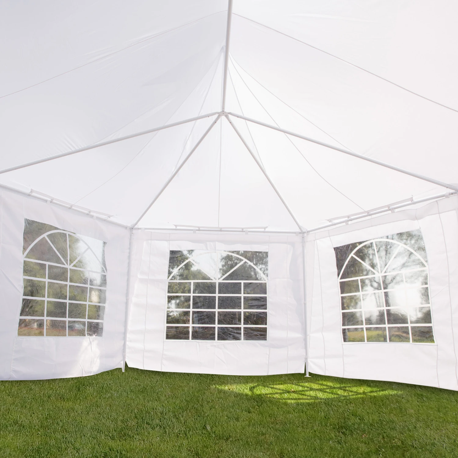 Outsunny 22' X 16' Canopy Party Event Tent With 2 Pull-Back Doors, Column-Less Event Space, & 8 Cathedral Windows 14 Outsunny 22' X 16' Canopy Party Event Tent With 2 Pull-Back Doors, Column-Less Event Space, & 8 Cathedral Windows - Image 14
