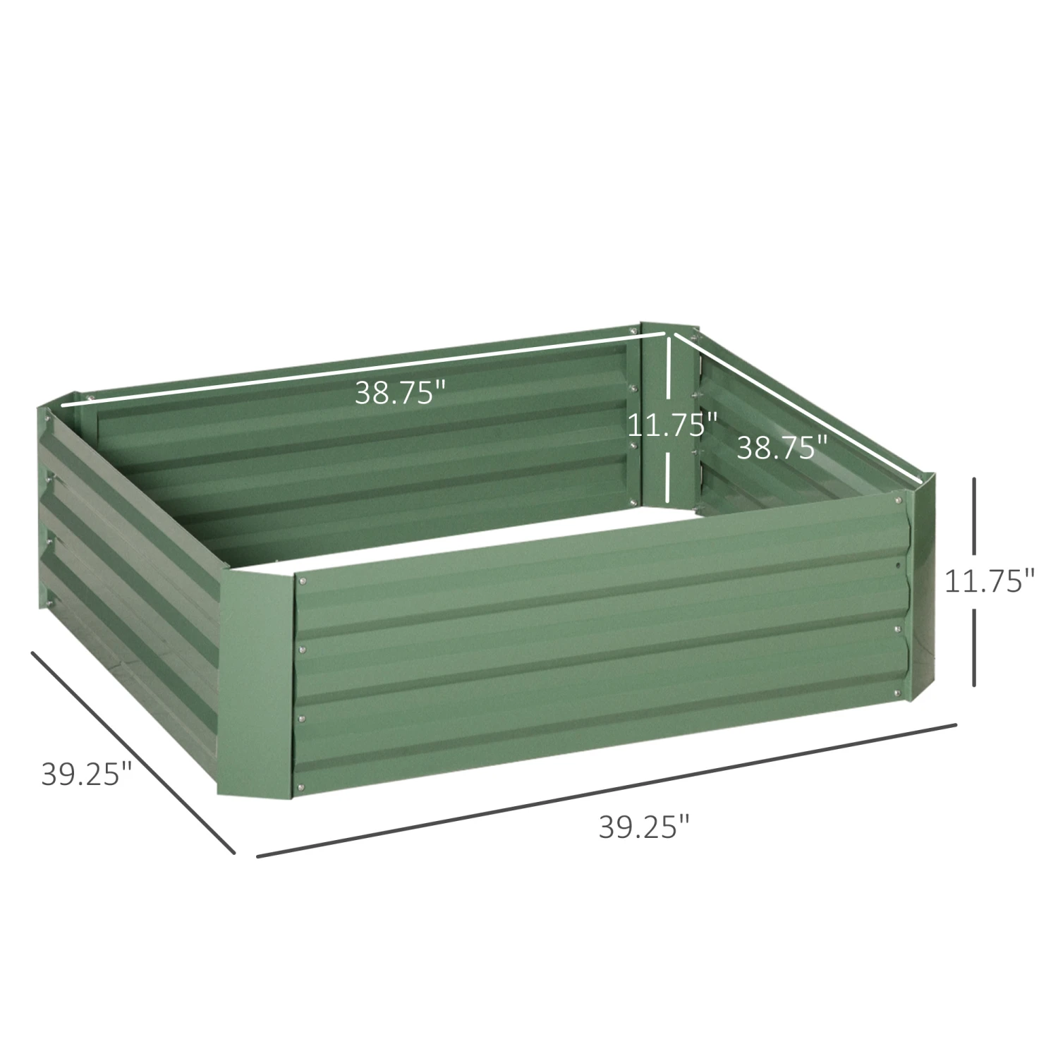 Outsunny Set Of 2 Raised Garden Bed Galvanized Steel Planter Boxes Easy Quick Setup 3 Outsunny Set Of 2 Raised Garden Bed Galvanized Steel Planter Boxes Easy Quick Setup - Image 3