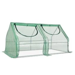 Outsunny 6' X 3' X 3' Greenhouse With PE Mesh Cover, Steel Buriable Beams For Support & Opening Windows