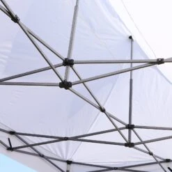 Outsunny 9.7' X 14.5' Folding Gazebo Steel Canopy Party Tent With Pulling Bag - White -Outsunny pcW1f817e6ba0b77c