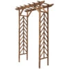 Outsunny Outdoor Garden Arch Arbor Trellis Wooden Wedding Gateway Lawn Yard Decor