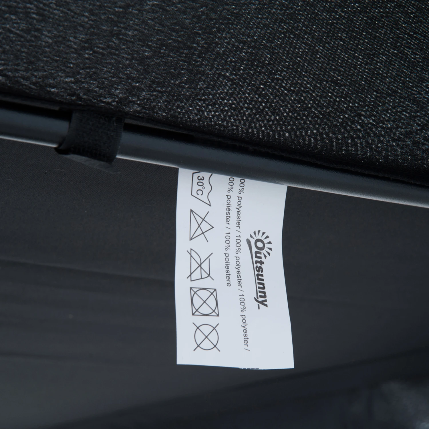 Outsunny 3-Seat Outdoor Patio Swing Chair With Removable Cushion, Steel Frame Stand And Adjustable Tilt Canopy For Patio, Garden, Poolside, Balcony, Backyard, Black 9 Outsunny 3-Seat Outdoor Patio Swing Chair With Removable Cushion, Steel Frame Stand And Adjustable Tilt Canopy For Patio, Garden, Poolside, Balcony, Backyard, Black - Image 9