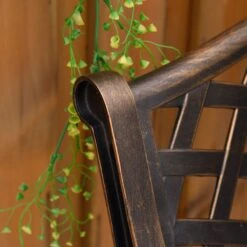 Outsunny Cast Aluminum Outdoor Garden Bench, 2 Seater Antique Patio Loveseat, Bronze -Outsunny pu869f17ed3202197