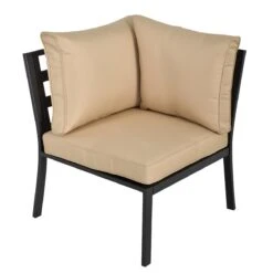 Outsunny 6PC Patio Furniture Set L-Shape Corner Sectional Sofa Set W/ Coffee Table Beige -Outsunny pxba4117e68fb45f7