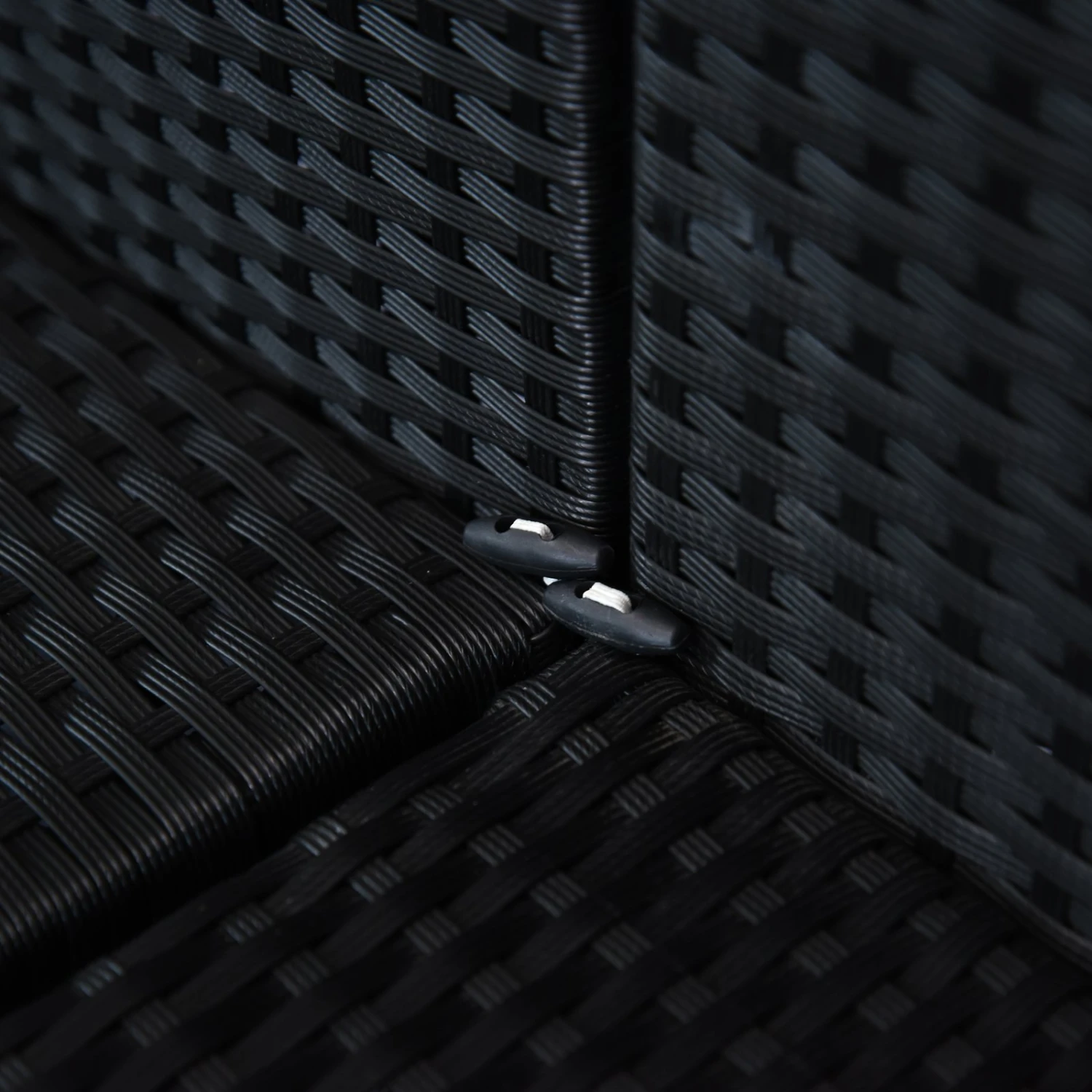 Outsunny 3 Piece Patio Furniture Set, Rattan Outdoor Sofa Set With Chaise Lounge & Loveseat, Soft Cushions, Tempered Glass Table, L-Shaped Sectional Couch, Blue 11 Outsunny 3 Piece Patio Furniture Set, Rattan Outdoor Sofa Set With Chaise Lounge & Loveseat, Soft Cushions, Tempered Glass Table, L-Shaped Sectional Couch, Blue - Image 11