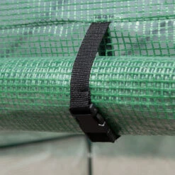 Outsunny 84.25" X 56.25" X 76.75" Walk-in Greenhouse, PE Cover, 3-Tier Shelves, Steel Frame Hot House, Roll-Up Zipper Door For Flowers, Vegetables, Saplings, Tropical Plants, Green -Outsunny qE03d617f914a13a6