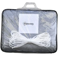 Outsunny 13' X 20' Rectangle Sun Shade Sail Canopy Outdoor Shade Sail Cloth For Patio Deck Yard With D-Rings And Rope Included - Gray 26 Outsunny 13' X 20' Rectangle Sun Shade Sail Canopy Outdoor Shade Sail Cloth For Patio Deck Yard With D-Rings And Rope Included - Gray -Outsunny qbjd9217e6ca118e2