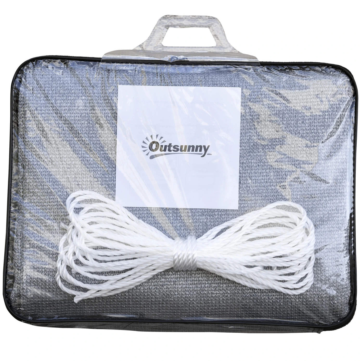 Outsunny 13' X 20' Rectangle Sun Shade Sail Canopy Outdoor Shade Sail Cloth For Patio Deck Yard With D-Rings And Rope Included - Gray 12 Outsunny 13' X 20' Rectangle Sun Shade Sail Canopy Outdoor Shade Sail Cloth For Patio Deck Yard With D-Rings And Rope Included - Gray - Image 12