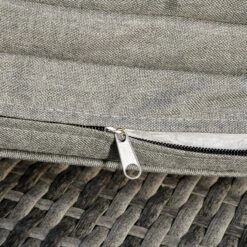 Outsunny Chaise Lounge Pool Chair, Outdoor PE Rattan Cushioned Patio Sun Lounger W/ 5-Level Adjustable Backrest & Wheels For Easy Movement, Wicker, Gray -Outsunny qpw5b517e6ca113d5