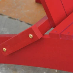 Outsunny 3-Piece Folding Adirondack Chair With Ottoman And Side Table, Outdoor Wooden Fire Pit Chairs W/ High-back, Wide Armrests For Patio, Backyard, Garden, Lawn Furniture, Red -Outsunny quA3d6187467808fb